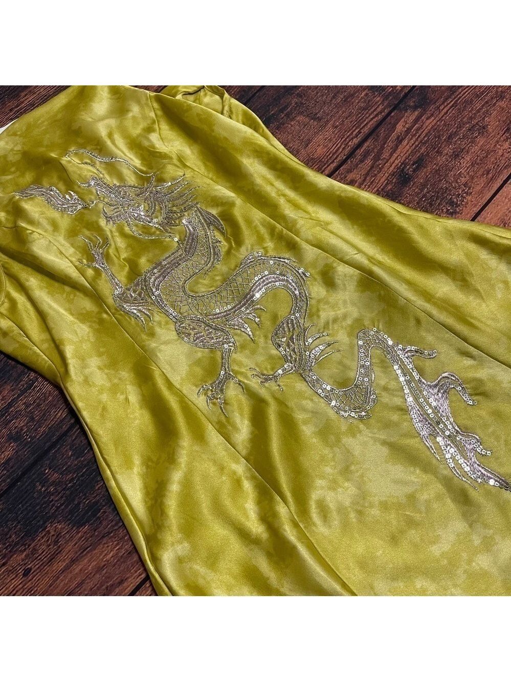 NWT Urban Outfitters Dragon Satin Dress XS - Picture 7 of 10